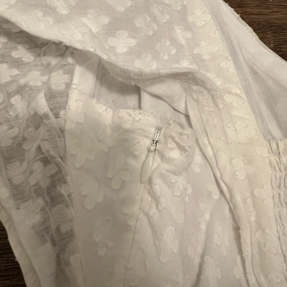 NWT Madewell Tie-Back Flutter-Sleeve Tiered Midi Dress in Soft White - Size S - Picture 11 of 11